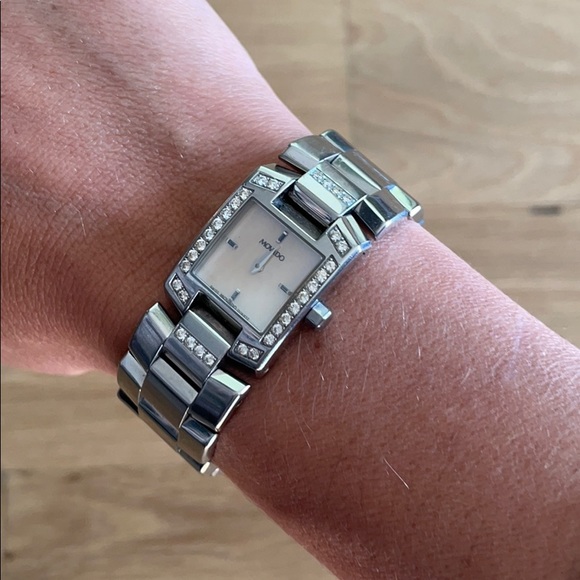 Movado Ladies Diamond Stainless Steel Eliro Watch - Picture 1 of 7